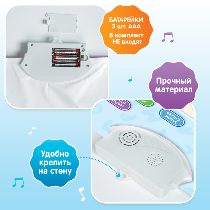 Обучающий плакат &laquo;Умная азбука&raquo;, работает от батареек