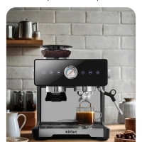 Кофейная станция кофеварка рожковая и кофемолка КТ-7577 Кофейная станция кофеварка рожковая и кофемолка КТ-7577