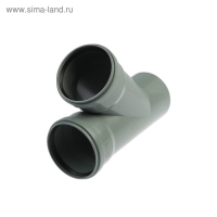 Тройник канализационный FLEXTRON, внутренний, d=110 х 110 мм, 45&deg;