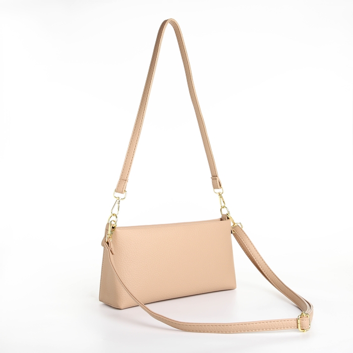 Сумка женская кросс-боди на молнии, цвет бежевый