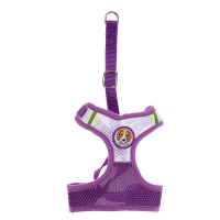 Шлейка регулируемая дышащая, светоотражающая, размер M, фиолетовая