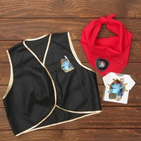 Карнавальный костюм &laquo;Морской разбойник&raquo;, жилетка, наглазник, термонаклейка, бандана