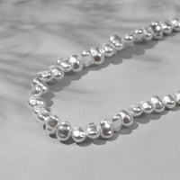 Бусины пластиковые на нити «Жемчуг» 0,7×0,5×0,4 см, (набор 170 шт.), цвет белый Бусины пластиковые на нити «Жемчуг» 0,7×0,5×0,4 см, (набор 170 шт.), цвет белый