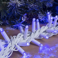 Гирлянда «Нить» 10 м, IP65, УМС, белая нить, 100 LED, свечение синее, 220 В Гирлянда «Нить» 10 м, IP65, УМС, белая нить, 100 LED, свечение синее, 220 В