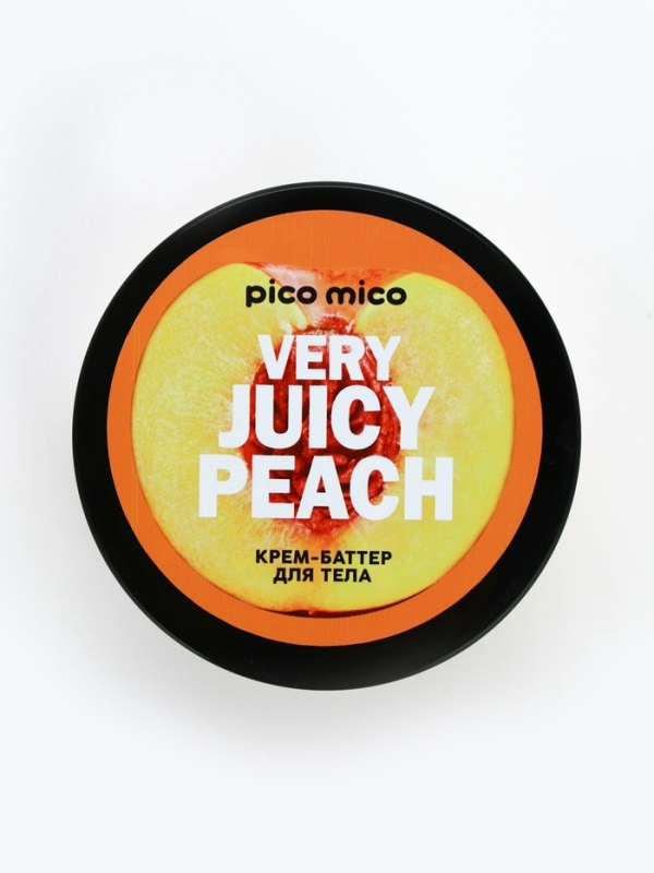 Крем-баттер для тела Very juicy peach, питание и увлажнение, с ароматом персика, 250 г, PICO MICO Крем-баттер для тела Very juicy peach, питание и увлажнение, с ароматом персика, 250 г, PICO MICO