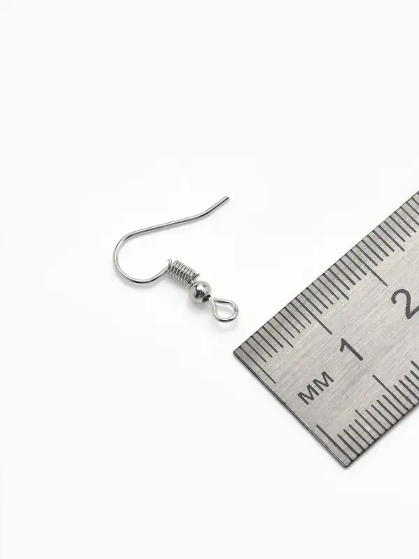 Швензы для сережек-крючки с бусиной (набор 5 пар), серые