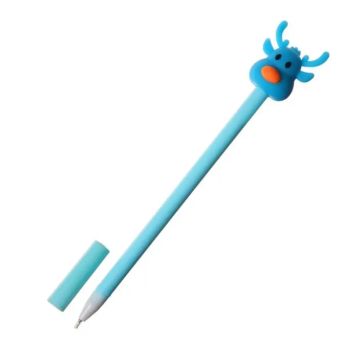 Ручка - прикол гелевая Calligrata &laquo;Олень&raquo;, неавтоматическая, чёрные чернила, 0.38 мм, подарочная, МИКС