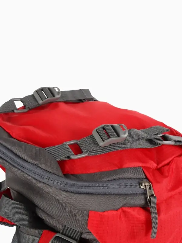Рюкзак тур 65+5л, 30*20*53, отдел на шнурке, 5нар+2вн кармана, цвет красный