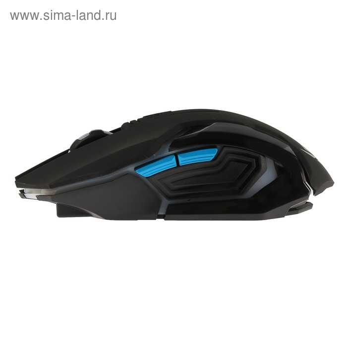 Мышь Nakatomi MROG-20UR Gaming, игровая, беспроводная, аккумуляторная, USB, чёрная