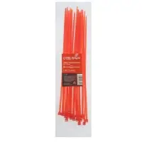 Хомут нейлоновый для стяжки, ТУНДРА, 3.6&times;250 мм, красный, 25 шт.