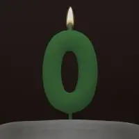 Свеча для торта, цифра &laquo;0&raquo;, светится в темноте, 3,8 х 8 см