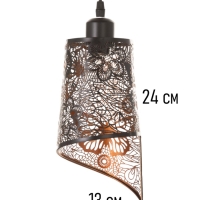 Светильник "Манчестер" (Бабочки) 1х40Вт Е27 черный 12,5х12,5х24+100см Светильник "Манчестер" (Бабочки) 1х40Вт Е27 черный 12,5х12,5х24+100см