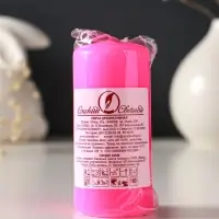Свеча пеньковая 4х9 см, 11 ч, 90 г, розовый