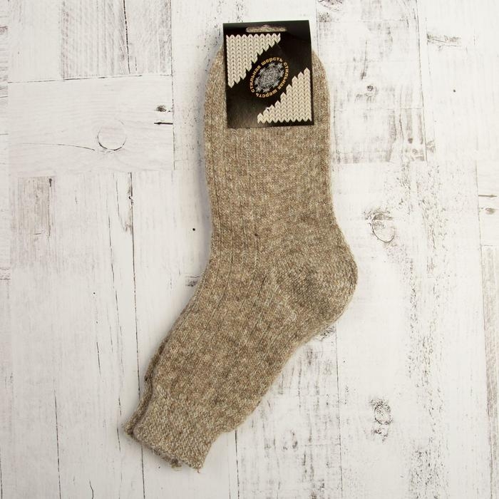 Носки женские шерстяные &laquo;Рубчик&raquo; цвет серый, размер 25