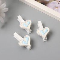 Декор для творчества дерево "Прищепка. Сердце с ножками" голубой набор 3 шт 1,7х3х5 см Декор для творчества дерево "Прищепка. Сердце с ножками" голубой набор 3 шт 1,7х3х5 см