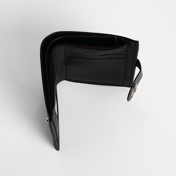 Портмоне мужское на магните, цвет чёрный Портмоне мужское на магните, цвет чёрный