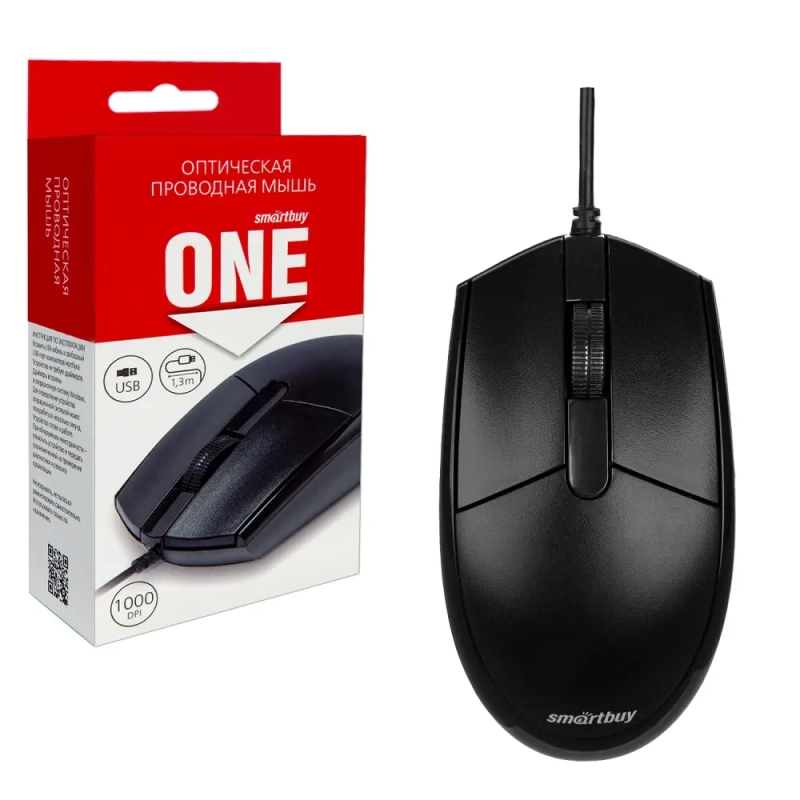Мышь проводная Smartbuy ONE 212-K черная