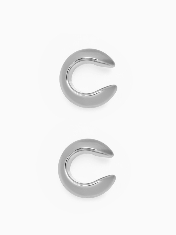 Серьги &laquo;Каффы&raquo; набор 2 шт, объёмные, цвет серебро