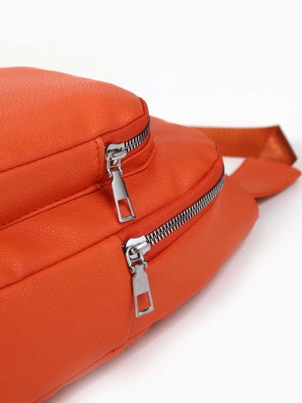 Рюкзак-слинг, 18*5,5*29 см, отд на молнии, 1 н/карман, оранжевый