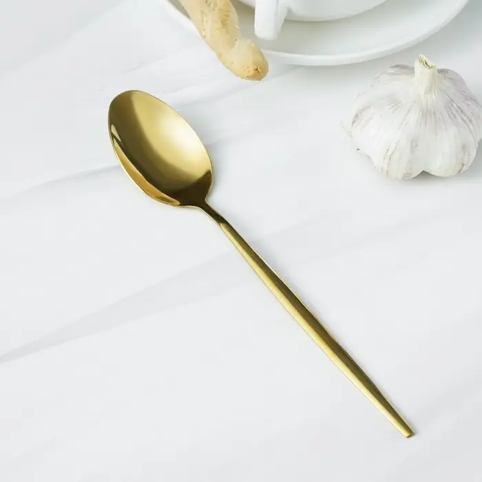 Ложка столовая из нержавеющей стали Magistro &laquo;Блинк&raquo;, длина 22 см, цвет золотой