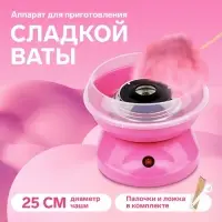 Аппарат для приготовления сладкой ваты LCC-01, 400 Вт, розовый