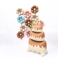 Воздушный шар фольгированный 60" &laquo;Большой сливочный торт&raquo;, под воздух