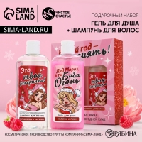 Подарочный набор косметики &laquo;Новый Год - время сиять!&raquo;, гель для душа и шампунь для волос, 2 х 250 мл, ЧИСТОЕ СЧАСТЬЕ