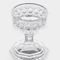 Емкость для хранения на ножке "Трофей" 8х8х14,5 см, прозрачный