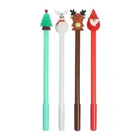 Ручка - прикол гелевая Calligrata &laquo;Новый год&raquo;, неавтоматическая, чёрные чернила, 0.38 мм, штрихкод на штуке, подарочная, МИКС