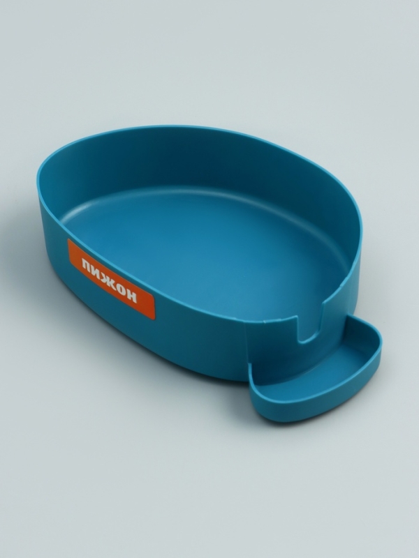 Проращиватель травы кошкам "Рыбка", с семенами, 18 х 12 х 4 см, синий/голубой