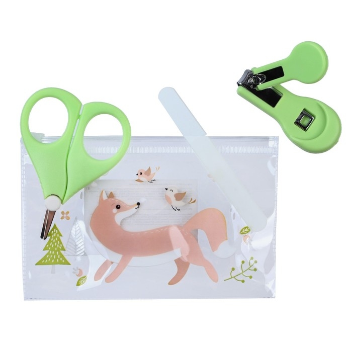 Маникюрный набор детский для самых маленьких &laquo;Лиса&raquo; (ножницы+щипчики+пилка)