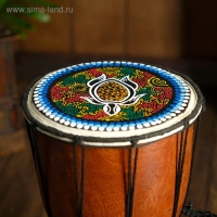 Сувенирный музыкальный инструмент "Барабан Джембе ящерица" 14x14x30 см   МИКС