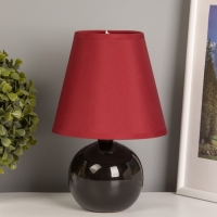 Лампа настольная "Шар черный" цв. бордовый 25 см, Е14  220V 15х15х24,5 см RISALUX
