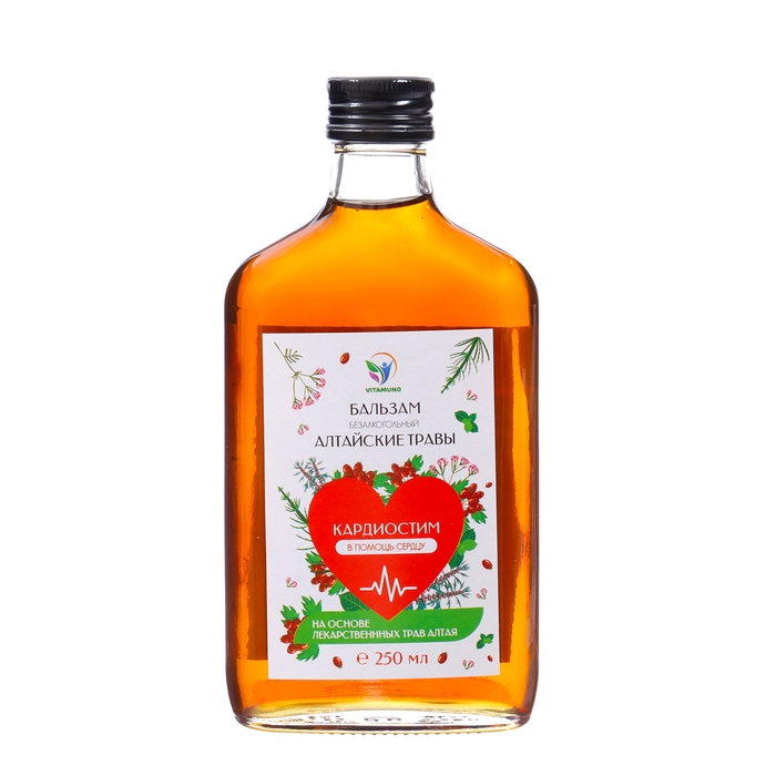 Бальзам Алтайские Травы Бальзам Алтайские Травы "Кардиостим" в помощь работе сердцу, 250 мл стекло