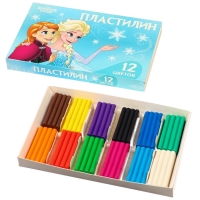 Пластилин 12 цветов 180 г &laquo;Эльза и Анна&raquo;, Холодное сердце