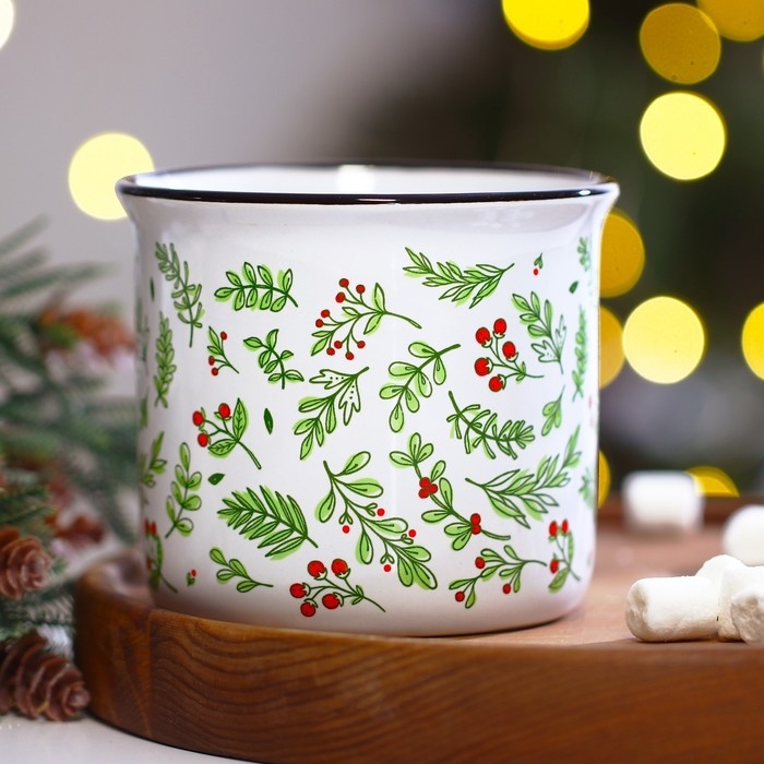 Кружка керамическая Дорого внимание &laquo;Листья&raquo;, 450 мл