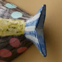 Панно "Рыба-хищник" дерево 20х12х4 см, цв. разноцветный