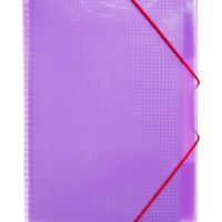 Тетрадь-папка А4 80л кл "FolderBook", пласт обл на закрыт греб с клапан на резинке, фиолет