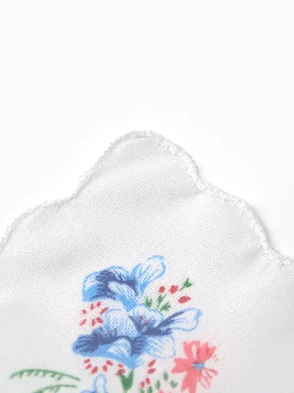 Платки носовые женские Экономь и Я "Полянка" 30*30 см, (набор 12 шт), рис. МИКС,100% пэ