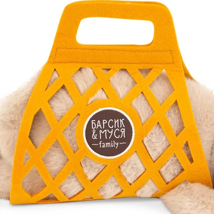 Мягкая игрушка &laquo;Кот Барсик в сумке бежевый&raquo;, 56 см