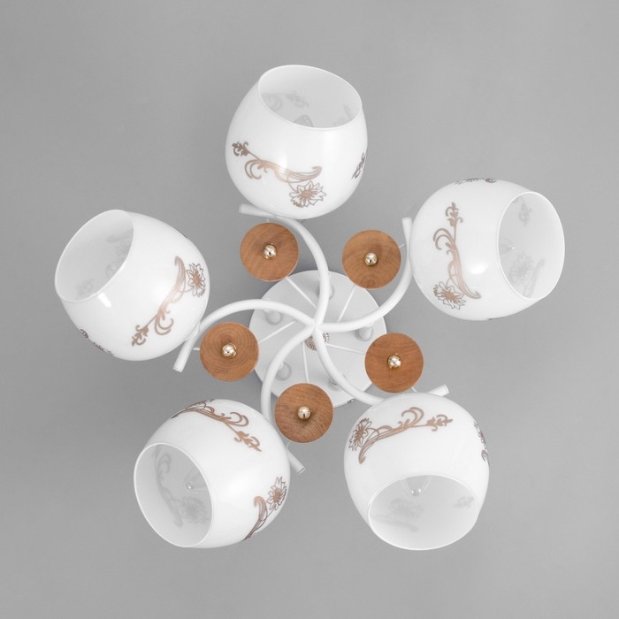 Люстра "Габриэль" 5х60Вт Е27 Белый 46х46х28см