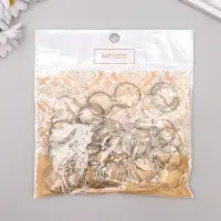 Основа для брелока кольцо металл серебро набор 50 шт 2х2 см