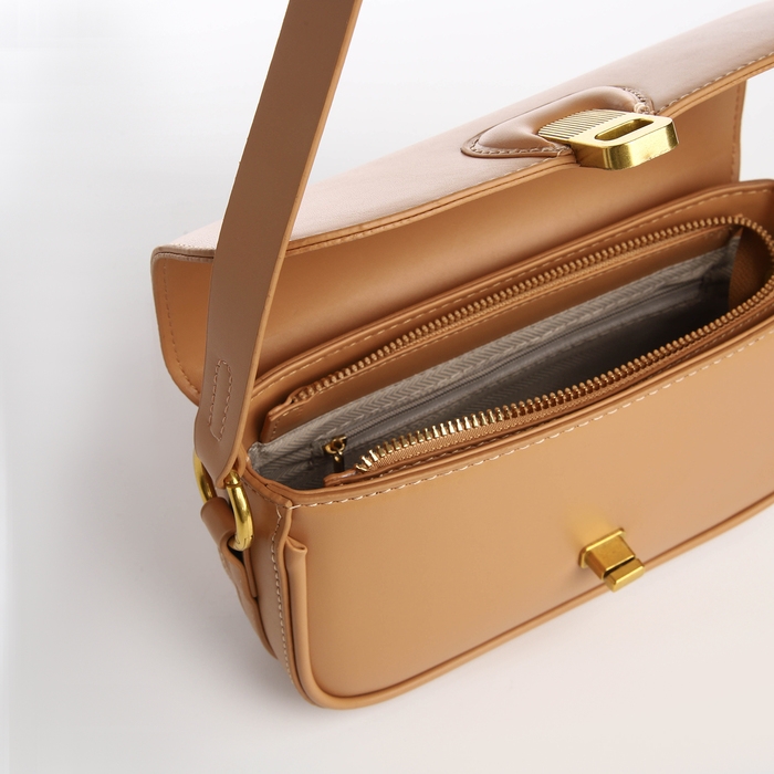 Сумка женская TEXTURA, маленький размер, цвет светло-коричневый