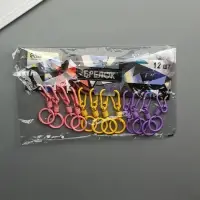 Брелок металл "Карабин с пружиной" цветной МИКС 3,8х1,8х0,9 см длина 9 см