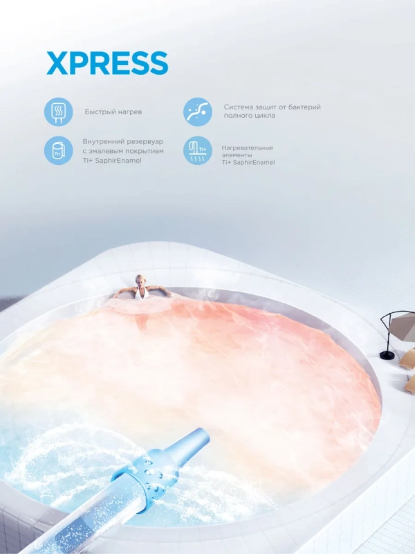 Накопительный водонагреватель MWH-1520-KVM, над раковиной