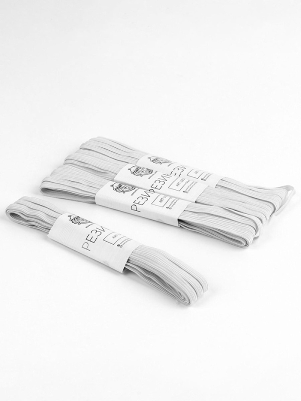 Резинки бельевые, 6 мм, 5,5 &plusmn; 0,5 м, 4 шт, цвет белый