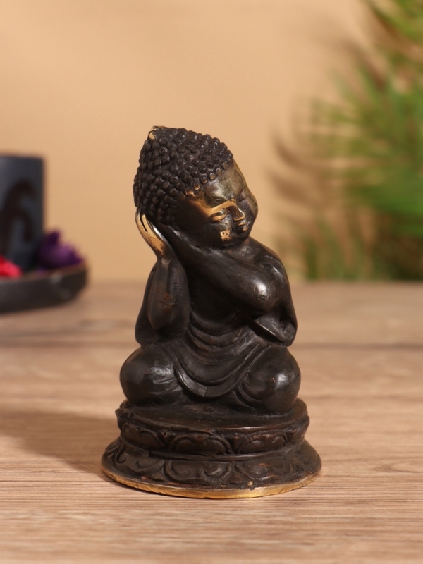 Сувенир бронза "Будда" 6х6х11 см