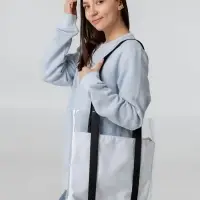 Шопер Clarity с голубым органайзером, прозрачный