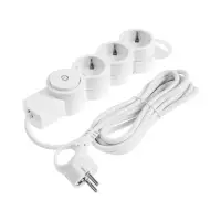 Удлинитель бытовой с выключателем В приДАЧУ, 3 гнезда, 3м, 10 А, 2200 вт, ПВС 3&times;0,75мм2, с заземлени