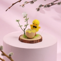 Пасхальный декор &laquo;Цыпленок на полянке&raquo; 8 &times; 8 &times; 7 см